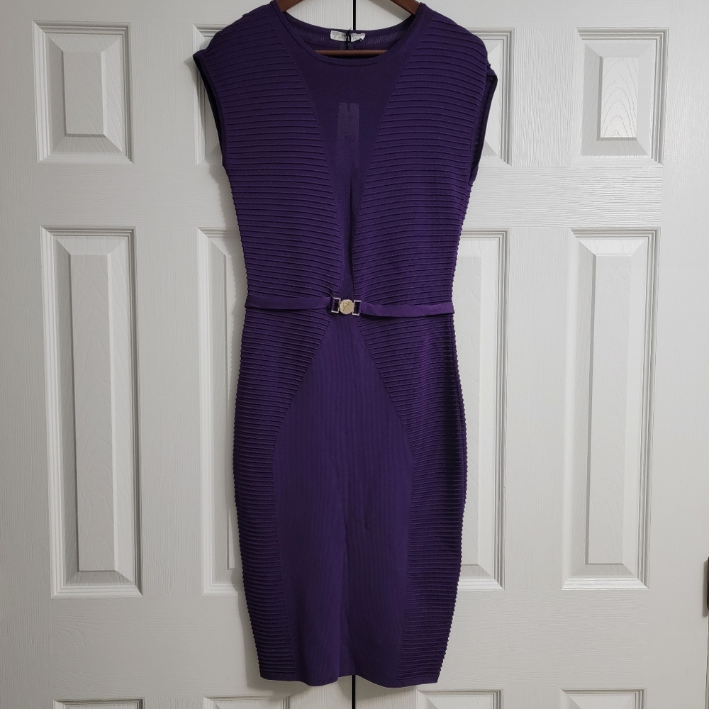 Versace Collection Abito Maglia Dress in Viola, Size 42 (US 6) - Picture 5 of 10